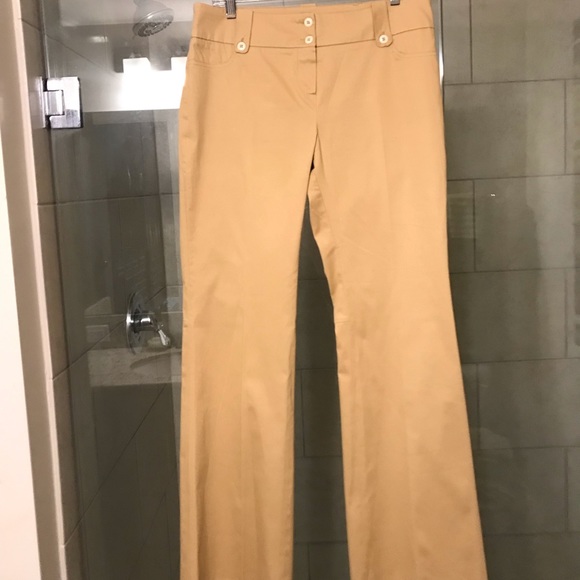 BYE  a European Brand. Tan Pants Tall Wide Waist Band w/ Decorative Belt Loops - Picture 4 of 11